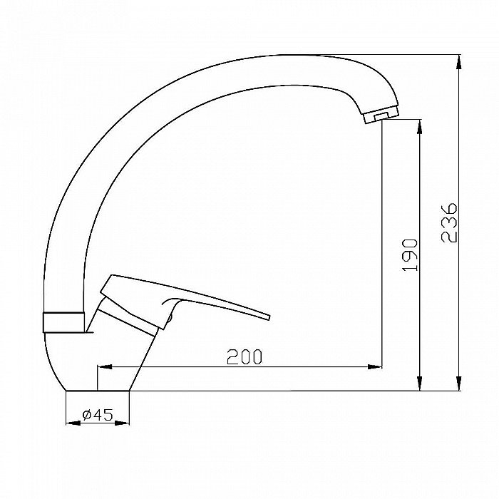 Смеситель для кухни Agger Exact A2100200 хром купить в интернет-магазине сантехники Sanbest
