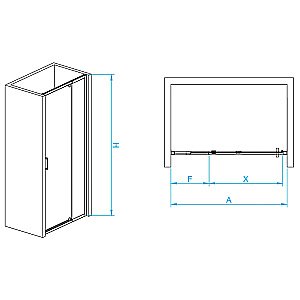 Душевая дверь RGW Passage PA-008B 80 350800889-14 стекло прозрачное/профиль черный купить в интернет-магазине Sanbest
