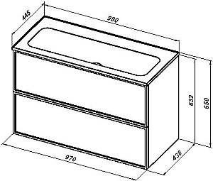 Тумба с раковиной Aquanet Арт 313277 100 мисти грин для ванной в интернет-магазине Sanbest