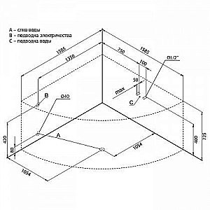 Акриловая ванна Aquanet Santiago 160 205545 с к/с купить в интернет-магазине Sanbest