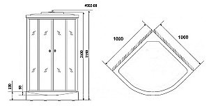 Душевая кабина Niagara Eco NG-4502-14 100х100 купить в интернет-магазине Sanbest