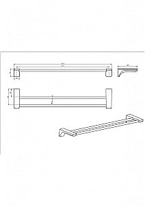 Полотенцедержатель CeramaLux Monelli 70009A черный матовый купить в интернет-магазине сантехники Sanbest
