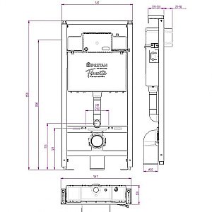 Унитаз с инсталляцией Pestan Fluenta Rimless SET40006661PW безободковый, с крышкой микролифт, кнопка белая купить в интернет-магазине Sanbest