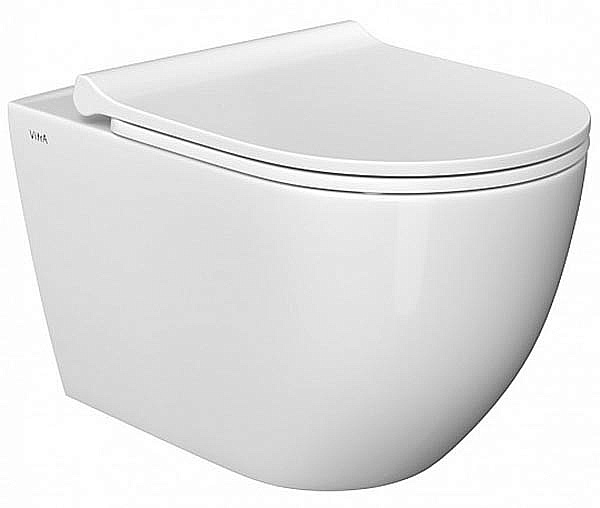 Унитаз подвесной VitrA Mia Round 9873B003-7205 с инсталляцией, с сиденьем микролифт, безободковый, белый купить в интернет-магазине Sanbest