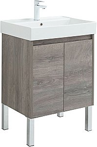 Тумба с раковиной Aquanet Nova Lite 298848 60 дуб рошелье для ванной в интернет-магазине Sanbest