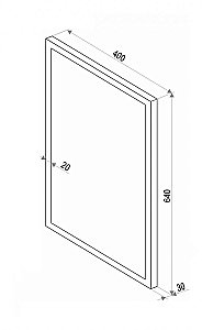 Зеркало с подсветкой Art&Max FAMILY AM-Fam-400-640-DS-F в ванную от интернет-магазине сантехники Sanbest