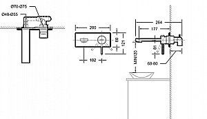 Смеситель для раковины Bravat Rhein P8429564BW-ENG купить в интернет-магазине сантехники Sanbest
