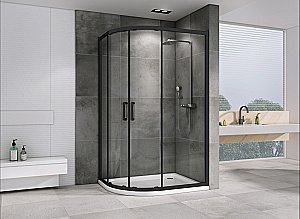 Душевой уголок ABBER Schwarzer Diamant AG01118B 110x80 стекло прозрачное/профиль черный купить в интернет-магазине Sanbest