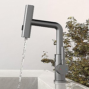 Смеситель для раковины Black&white Sky Day SD3028GM оружейная сталь матовая купить в интернет-магазине сантехники Sanbest