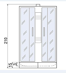 Душевая кабина River Nara Light 15 80x80 МТ без крыши купить в интернет-магазине Sanbest