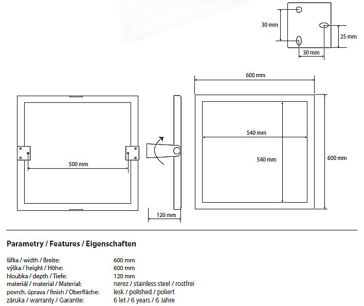 Откидное зеркало Bemeta HELP program 301401044 60 в ванную от интернет-магазине сантехники Sanbest