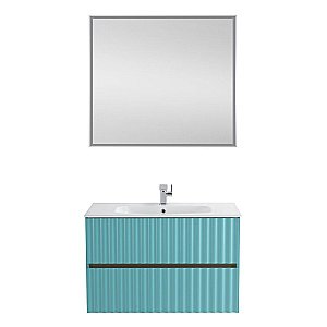 Тумба с раковиной Art&Max ELEGANT 100 свело-зеленая матовая для ванной в интернет-магазине Sanbest