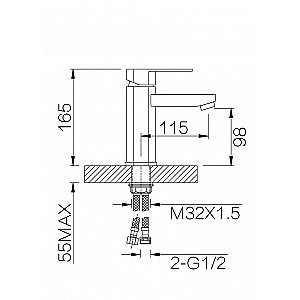 Смеситель для раковины Ganzer Bolder GZ06011 купить в интернет-магазине сантехники Sanbest