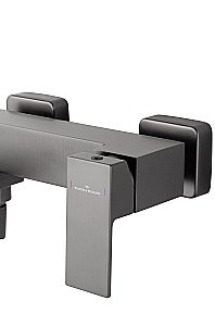 Смеситель для ванны с душем WONZON & WOGHAND CUBE, Темный графит (WW-88639016-BGM) купить в интернет-магазине сантехники Sanbest