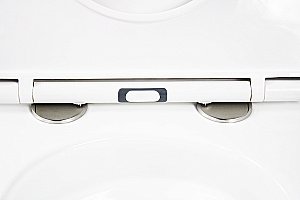 Унитаз подвесной WeltWasser AMBERG 506 ST + HEIMBACH 043 GL-WT + AMBERG RD-CR белый глянцевый, безободковый, с крышкой микролифт, слив-торнадо, с инсталляцией и кнопкой хром глянцевый купить в интернет-магазине Sanbest