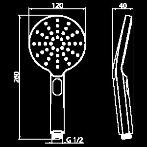 Душевая лейка Elghansa Hand Shower PK-058-Chrome хром купить в интернет-магазине сантехники Sanbest