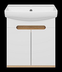 Тумба с раковиной Misty Сканди - 50 Э-Ска01050-011П белый/графит для ванной в интернет-магазине Sanbest