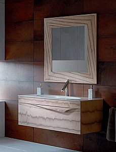 Тумба с раковиной Aqwella Papyrus-wood 100 Pap-w.01.10 светлое дерево для ванной в интернет-магазине Sanbest