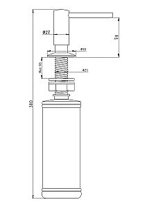 Дозатор жидкого мыла Paulmar Brevit D005-GM купить в интернет-магазине сантехники Sanbest
