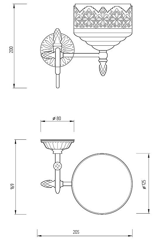 Мыльница настенная Migliore VERSAILLES 32688 декор золото/золото купить в интернет-магазине сантехники Sanbest