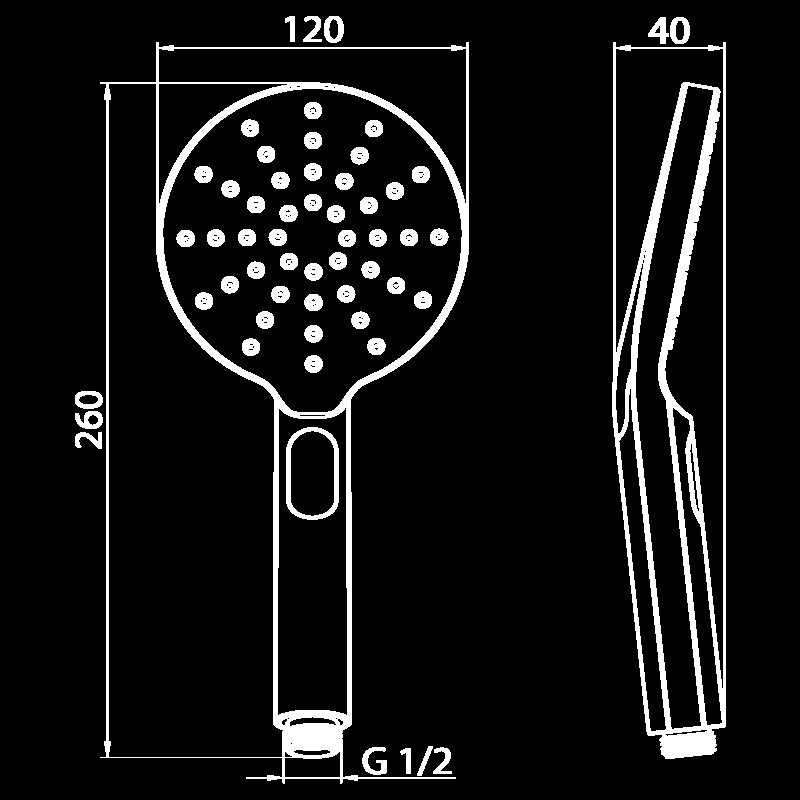 Душевая лейка Elghansa Hand Shower PK-058-Chrome хром купить в интернет-магазине сантехники Sanbest