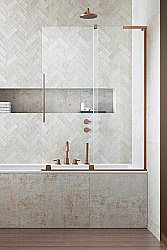 Шторка для ванны Radaway Furo SL Brushed Copper PND II 120 стекло прозрачное/профиль брашированная медь купить в интернет-магазине Sanbest