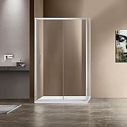 Душевой уголок Vincea Garda VSR-1G1011CL 100x110 стекло прозрачное/профиль хром купить в интернет-магазине Sanbest