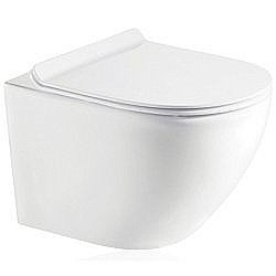 Унитаз подвесной Koller Pool ROUND RN-0520-RW безободковый, с крышкой микролифт купить в интернет-магазине Sanbest