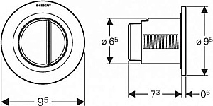 Кнопка для инсталляции Geberit 116.042.11.1 белый купить в интернет-магазине сантехники Sanbest
