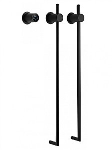 Полотенцесушитель электрический встраиваемый WONZON & WOGHAND LEIPZIG, Черный матовый (WW-AL3621-MB) купить в интернет-магазине сантехники Sanbest