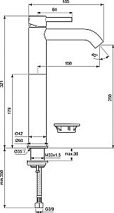 Смеситель для раковины Ideal Standard CERALINE BC269XG купить в интернет-магазине сантехники Sanbest