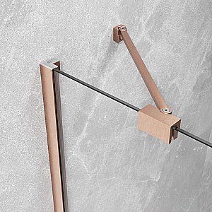 Душевая дверь Radaway Essenza Brushed Copper DWJ 90 стекло прозрачное/профиль брашированная медь купить в интернет-магазине Sanbest