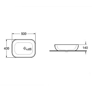 Раковина накладная Vincea 50 VBS-101MB черная матовая купить в интернет-магазине Sanbest