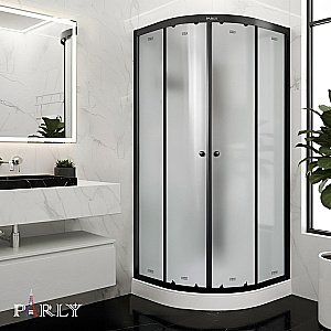 Душевая кабина Parly BETT B831 80х80 профиль черный матовый/стекло матовое купить в интернет-магазине Sanbest