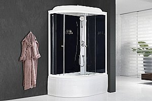 Душевая кабина Royal Bath RB8120BK5-BT-CH 120x80 профиль хром/стекло прозрачное купить в интернет-магазине Sanbest