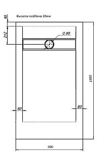 Душевой поддон Aquanet Delight 160x90 белый купить в интернет-магазине Sanbest