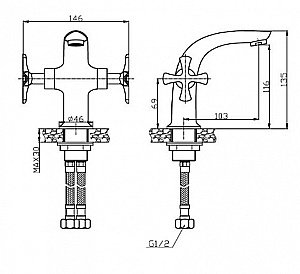 Смеситель для раковины Agger Love A1002100 хром купить в интернет-магазине сантехники Sanbest