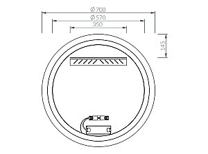 Зеркало с подсветкой Ravak Orbit X000001575 70 в ванную от интернет-магазине сантехники Sanbest