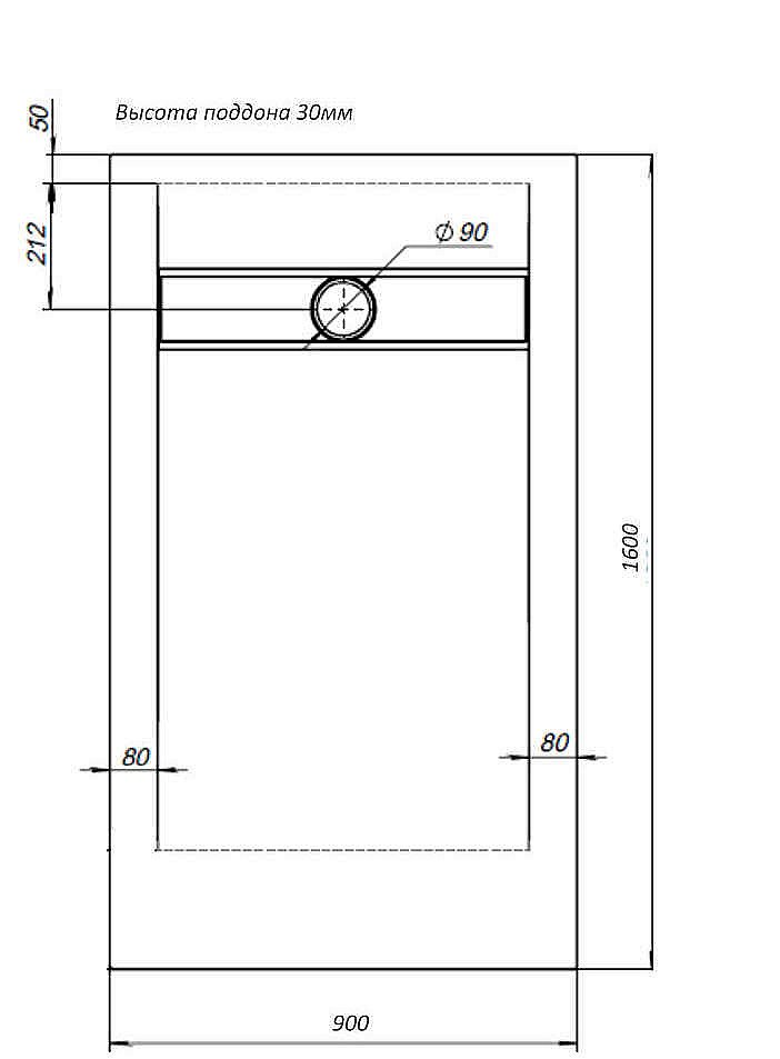 Душевой поддон Aquanet Delight 160x90 белый купить в интернет-магазине Sanbest
