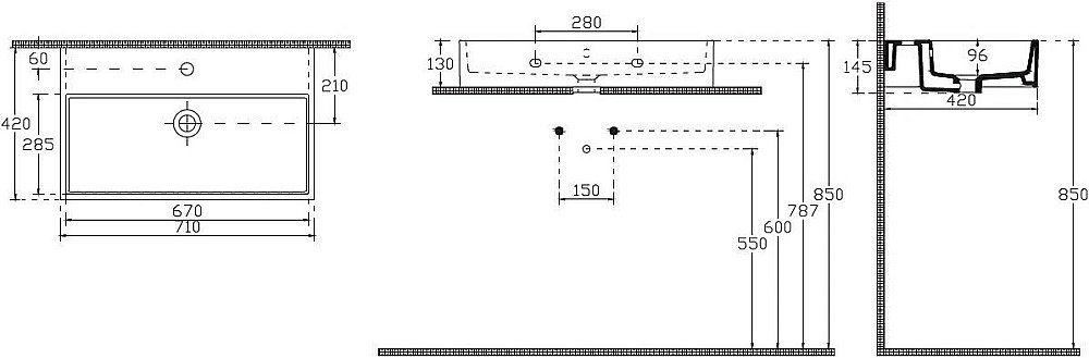 Раковина ISVEA Purita 70 10PL50070SV белая купить в интернет-магазине Sanbest