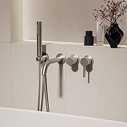 Смеситель для ванны Vincea Villa VTFW-1VL1BN брашированный никель купить в интернет-магазине сантехники Sanbest