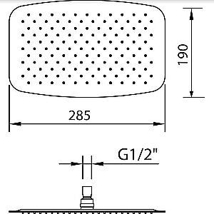 Верхний душ D&K DC1004862 купить в интернет-магазине сантехники Sanbest