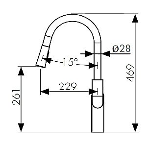 Смеситель для кухни Kaiser Linear 59044 купить в интернет-магазине сантехники Sanbest