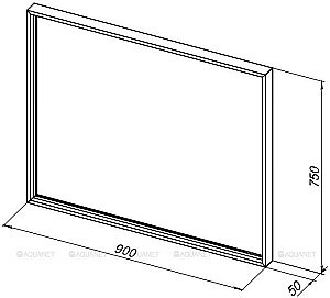 Зеркало De Aqua Алюминиум 261710 90 медь в ванную от интернет-магазине сантехники Sanbest