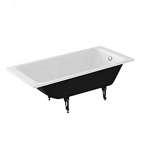 Ванна чугунная Delice Parallel Comfort DLR220505RB-AS 170х70 белая с черными матовыми ручками купить в интернет-магазине Sanbest