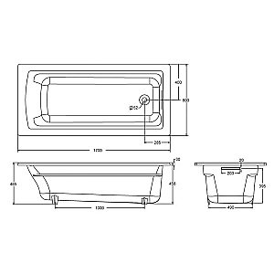 Ванна чугунная Jacob Delafon Archer E6D904-0 170x80 без ручек, белая купить в интернет-магазине Sanbest