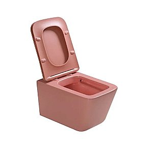 Унитаз подвесной SantiLine SL-5007P персиковый матовый, безободковый, с крышкой микролифт купить в интернет-магазине Sanbest