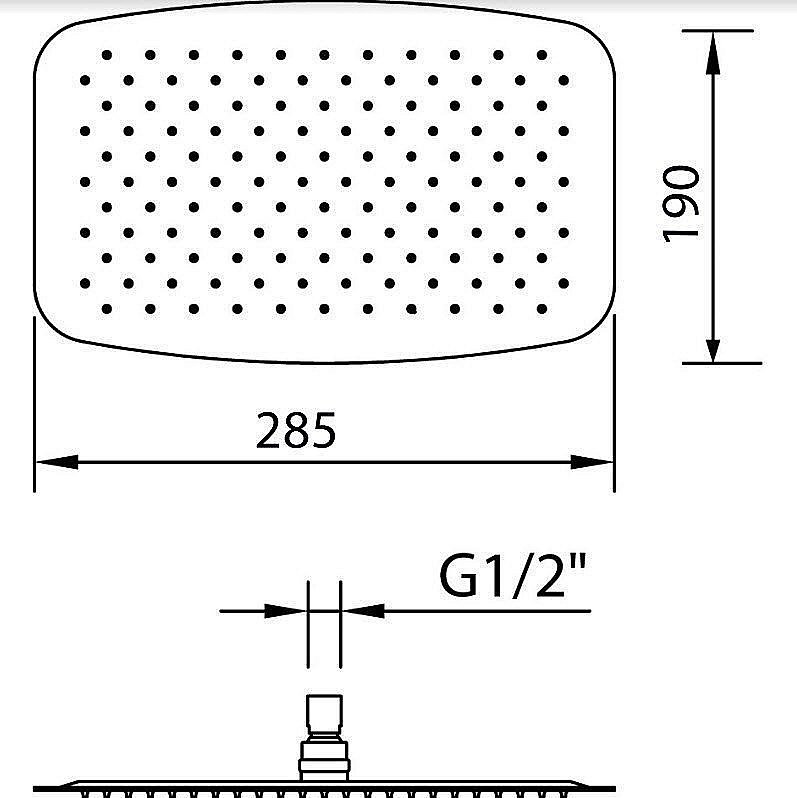 Верхний душ D&K DC1004862 купить в интернет-магазине сантехники Sanbest