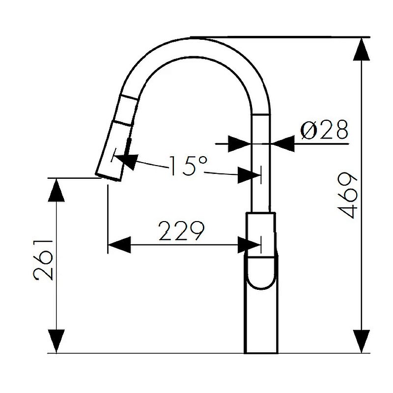 Смеситель для кухни Kaiser Linear 59044 купить в интернет-магазине сантехники Sanbest