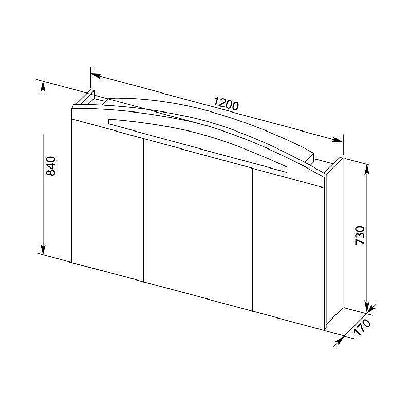 Зеркальный шкаф Aquanet Тренто 120 венге купить в интернет-магазине сантехники Sanbest